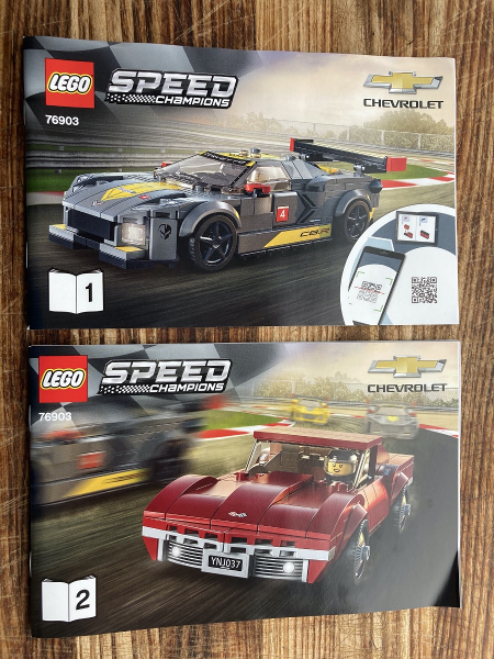 76903 Chevrolet Corvette C8.R Race Car and 1968 Chevrolet Corvette (Used) LEGO Speed Champions product image 2, provided for