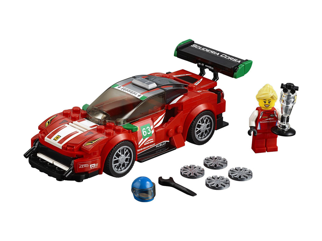 75886 Ferrari 488 GT3 Scuderia Corsa (Certified) LEGO Speed Champions product image 1, provided for visual reference and