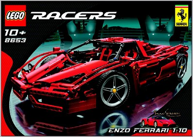 8653 Enzo Ferrari 1:10 (Used) LEGO Racers product image 2, provided for visual reference and product detail review