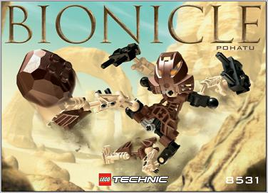 8531 Pohatu (Used) LEGO BIONICLE product image 2, provided for visual reference and product detail review