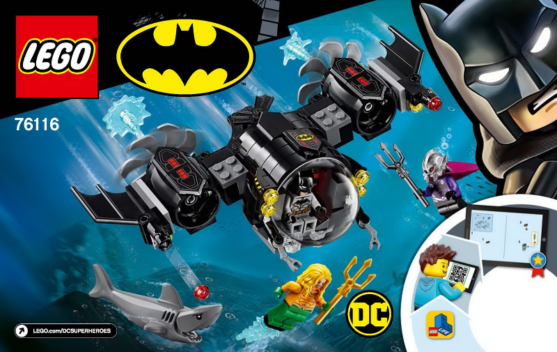76116 Batman Batsub and the Underwater Clash (Used) LEGO Super Heroes product image 2, provided for visual reference and