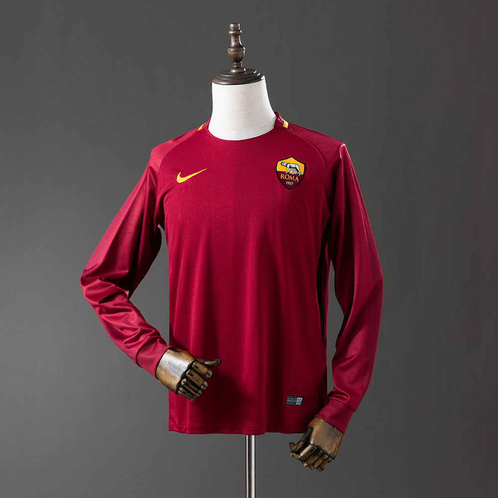 Rome Jersey 2017-18 Home Retro Football Kit Long Sleeves product image 1