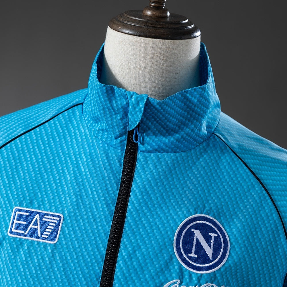 Napoli Windbreaker 2025/26 Blue Football Soccer Jacket product image 8