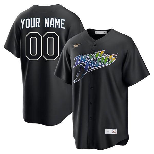 Custom Tampa Bay Rays Devil Jersey - Black