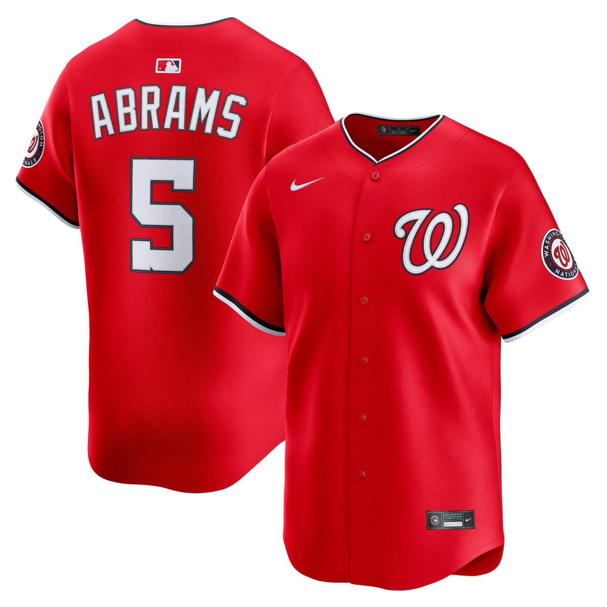 CJ Abrams Washington Nationals Alternate Jersey - Red product image 1