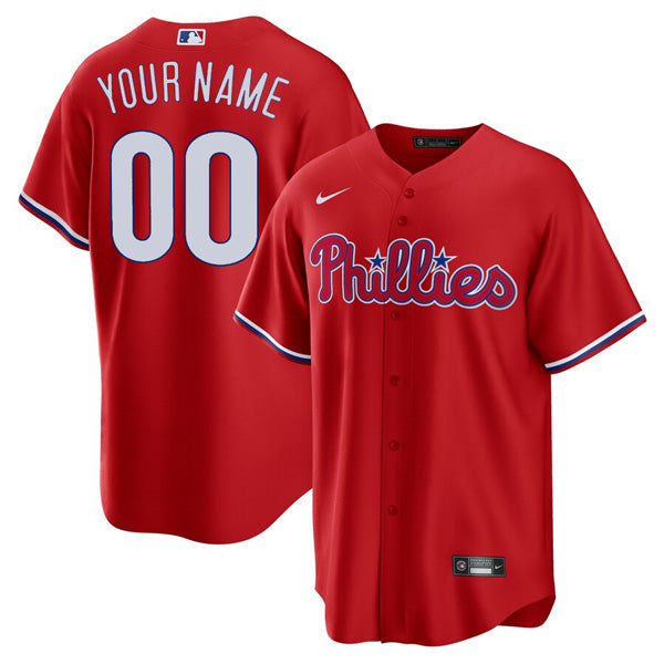 Custom Philadelphia Phillies Alternate Jersey - Red product image 1