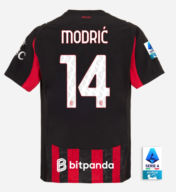 Luka Modrić 14 Player Version AC Milan Jersey 25/26 Home