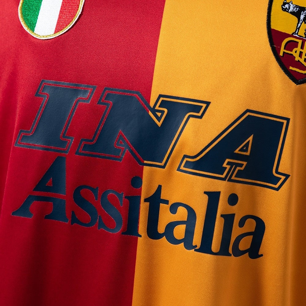 Rome Jersey 2001-02 Home Retro Football Kit Long Sleeves product image 6