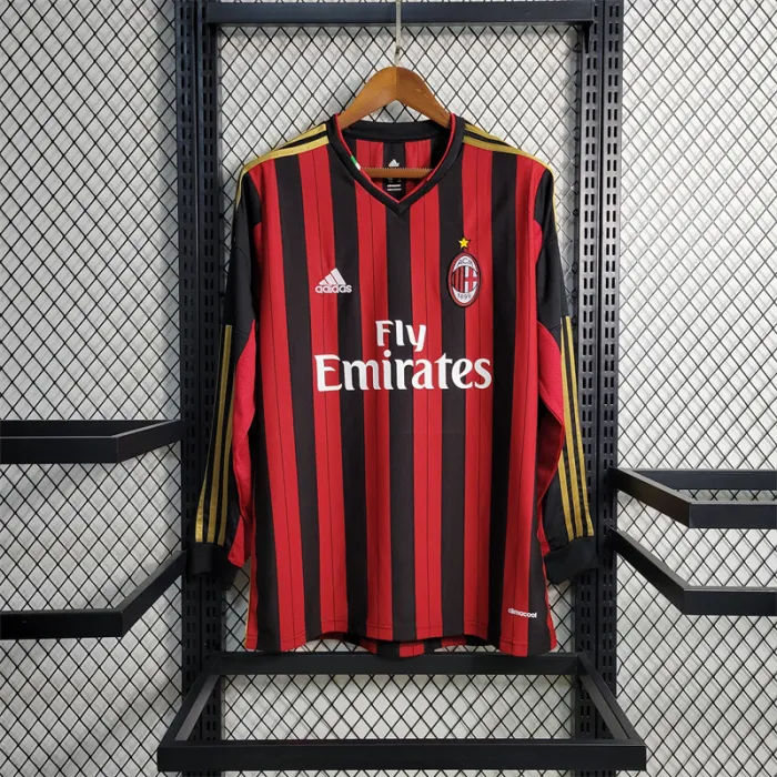AC Milan Jersey Home Kit 2013 2014 Retro Long Sleeves product image 1