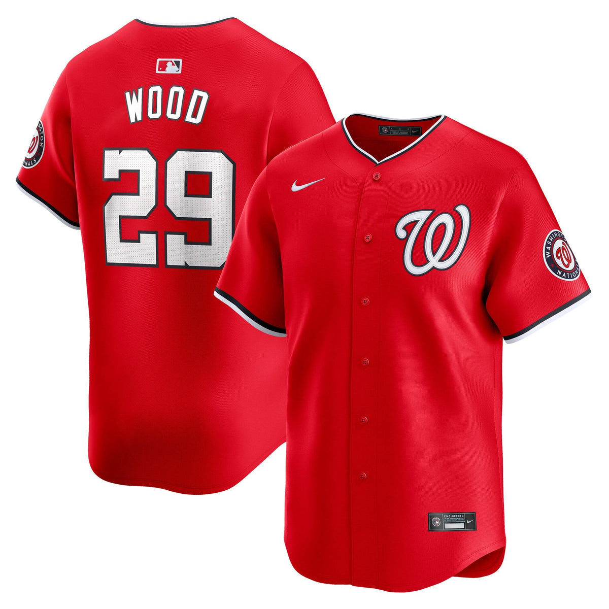 James Wood Washington Nationals Alternate Jersey - Red product image 1