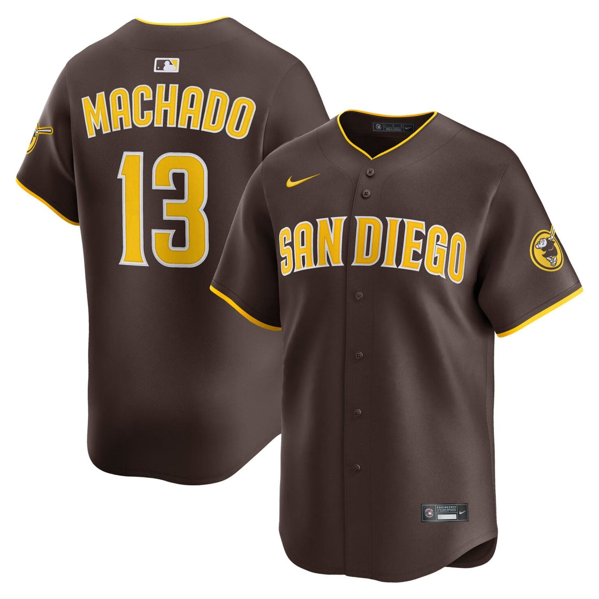 Manny Machado San Diego Padres Road Player Jersey - Brown product image 1