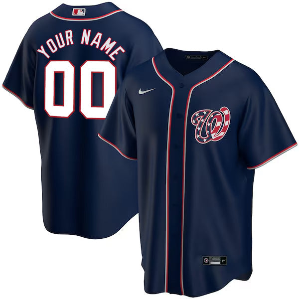 Custom Washington Nationals Patriotic Alternate Jersey product image 1