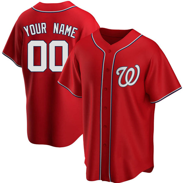Custom Washington Nationals Alternate Jersey - Red product image 1