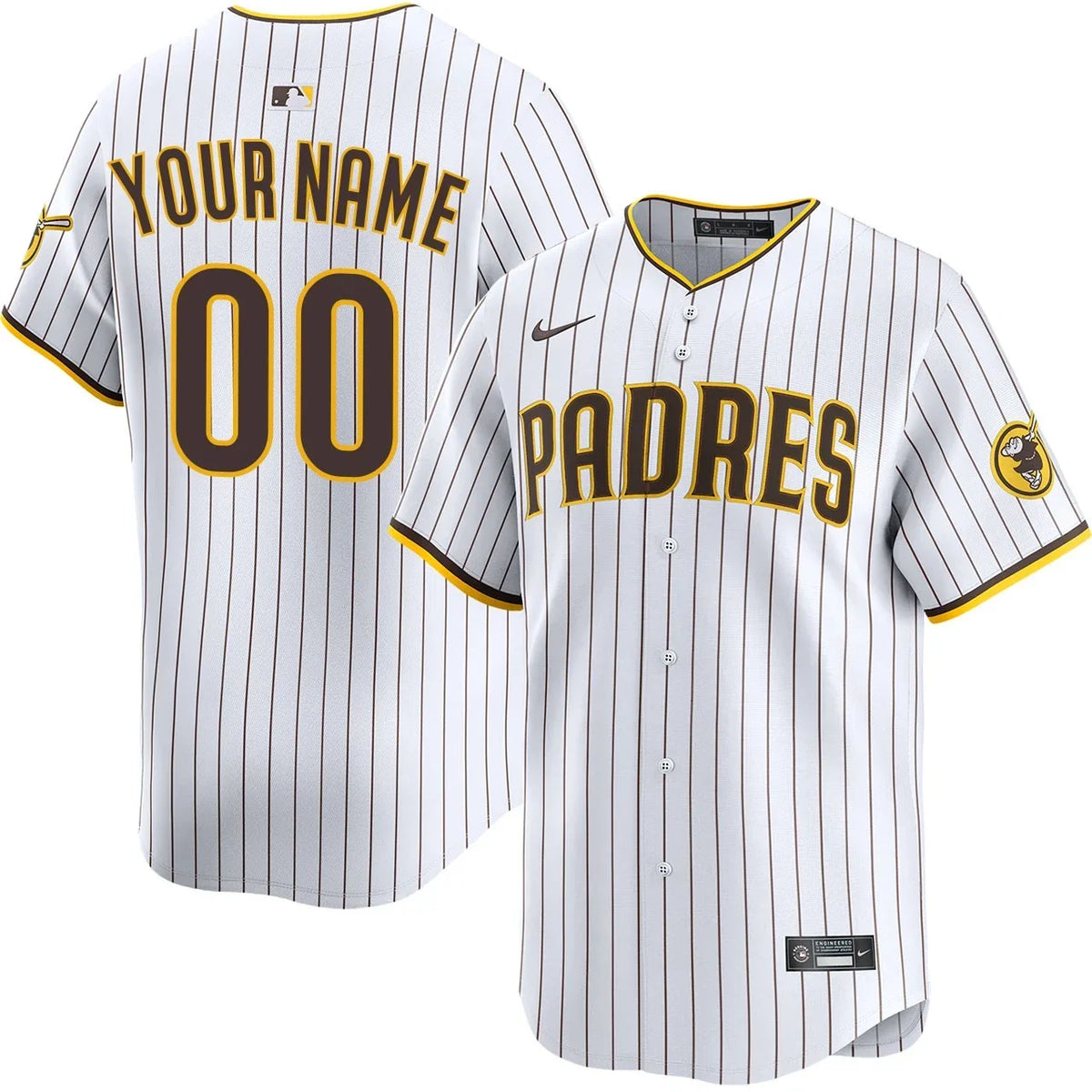 Custom San Diego Padres Home Jersey - White product image 1