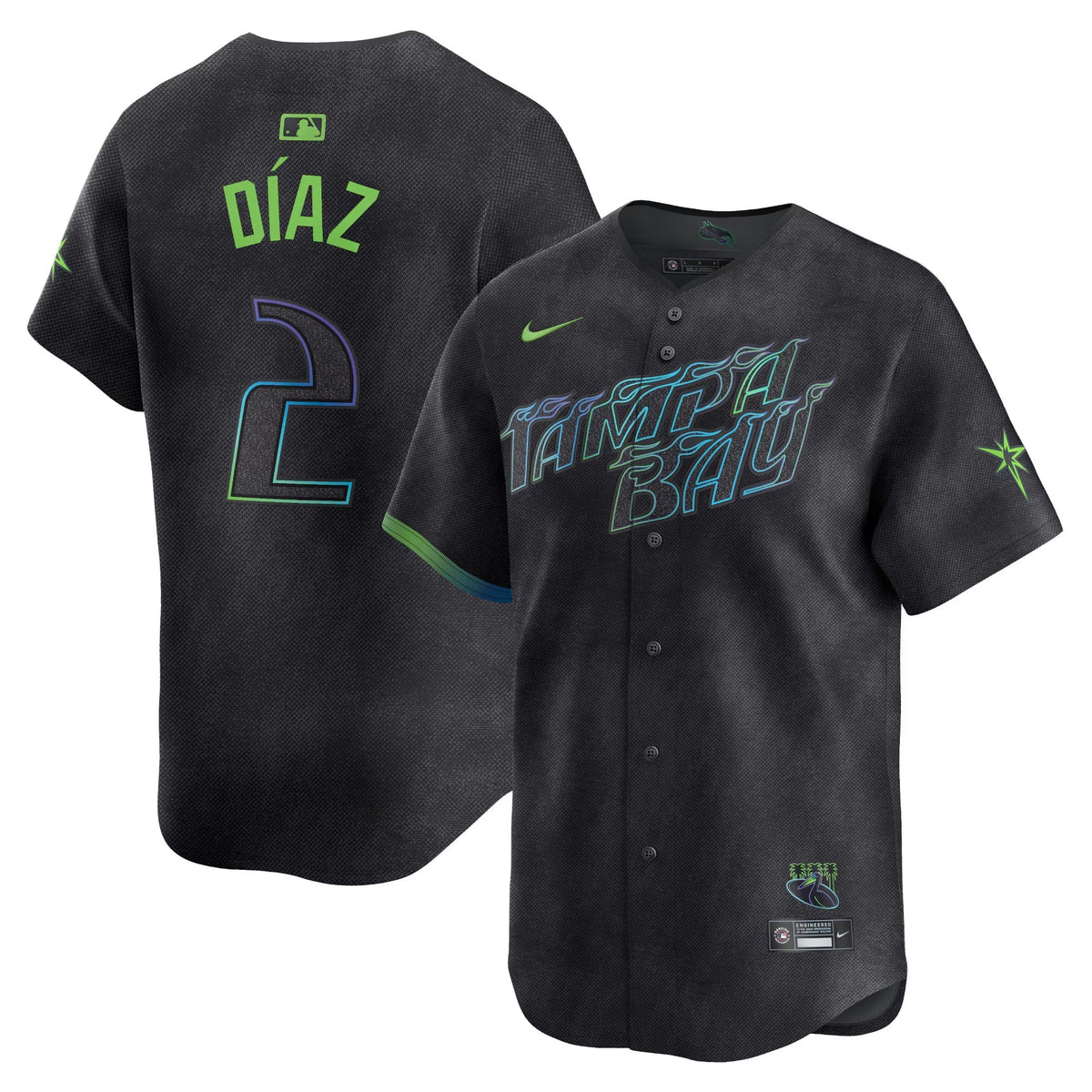 Yandy Diaz Tampa Bay Rays City Connect Jersey - Charcoal product image 1