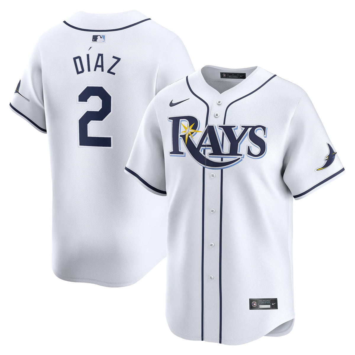 Yandy Diaz Tampa Bay Rays Home Jersey - White product image 1